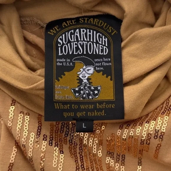 Sugarhigh Lovestoned Bianca Turtleneck in Gold NWT - Picture 10 of 11